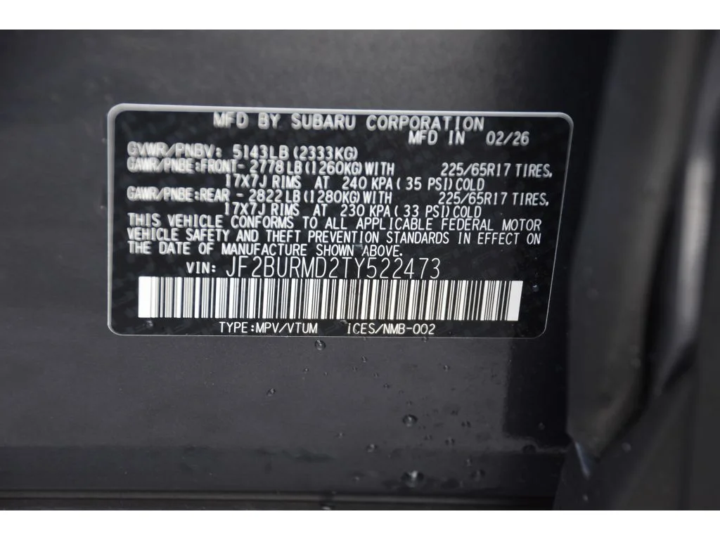 New 2026 MAGNETITE GRAY METALLIC Subaru Wilderness image 24