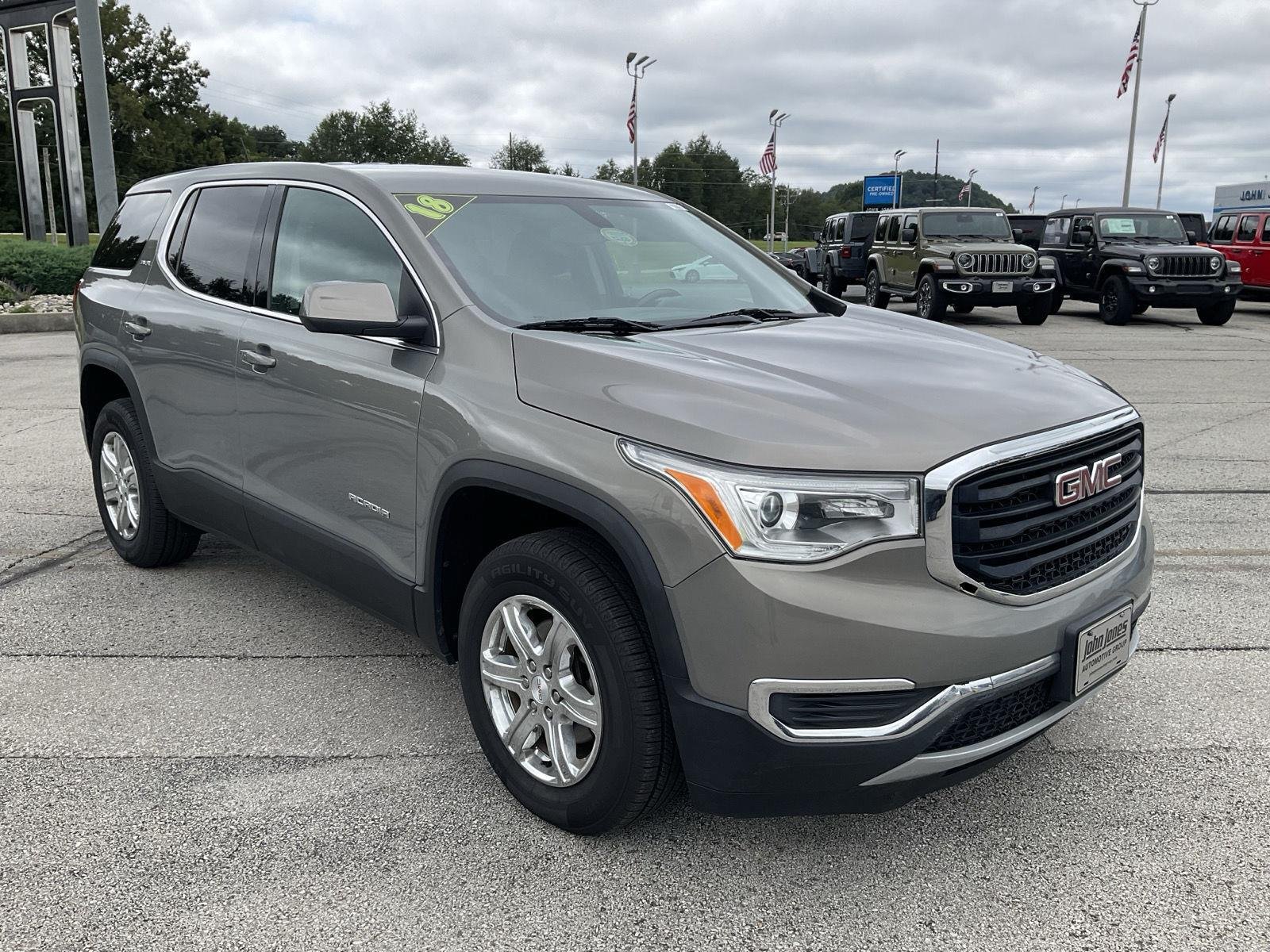 Used 2019 GMC Acadia SLE-1 with VIN 1GKKNRLA5KZ113111 for sale in Corydon, IN