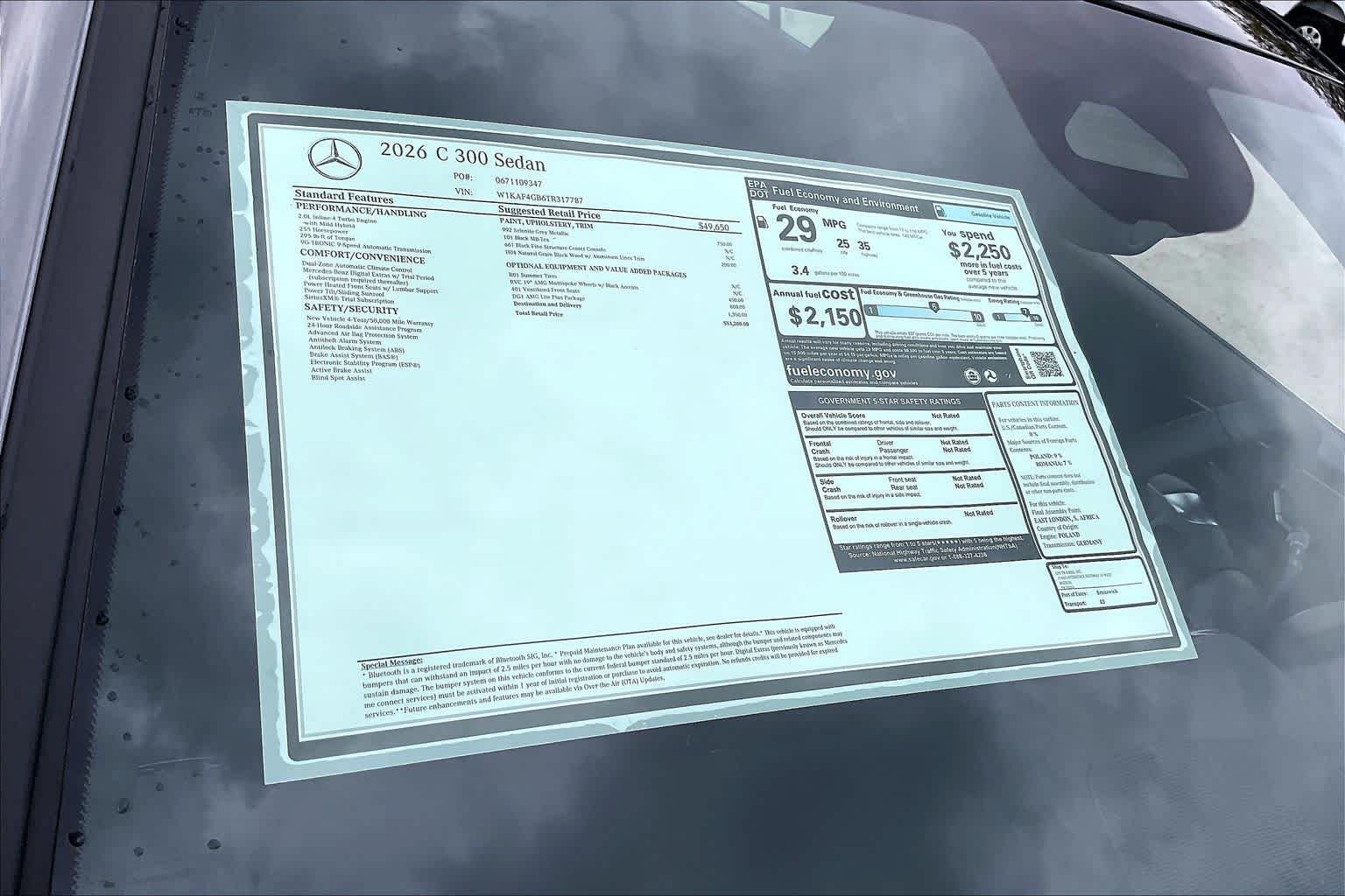 New 2026 Selenite Grey Metallic Mercedes-Benz C 300 image 16