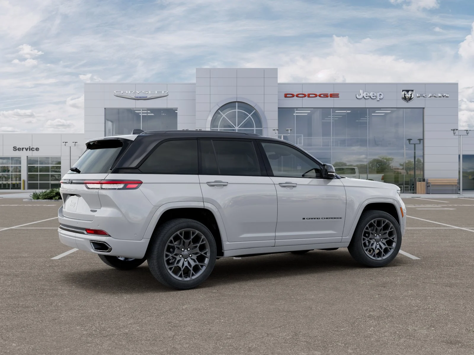 New 2025 Bright White Clear-Coat Exterior Paint Jeep Summit Reserve image 40