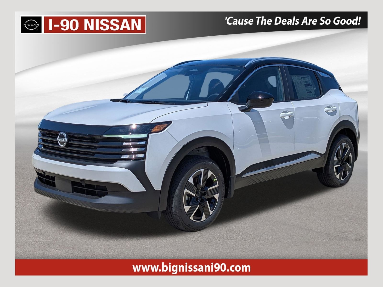 New 2026 Aspen White TriCoat / Super Black Two-tone Nissan SV image 1
