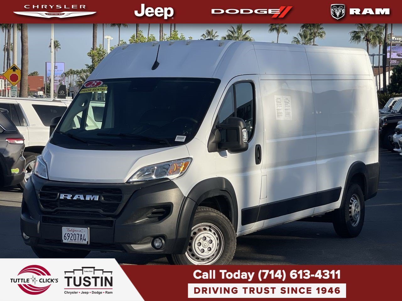 Used 2025 Bright White Clearcoat Ram Tradesman image 1