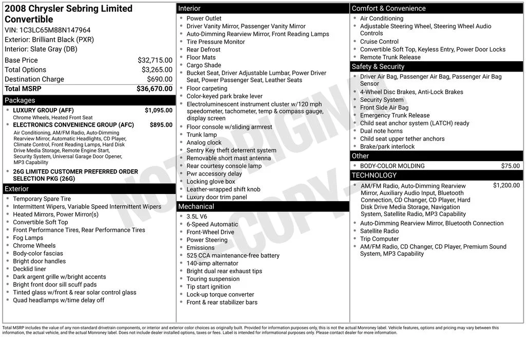 Used 2008 Black Chrysler Limited image 3