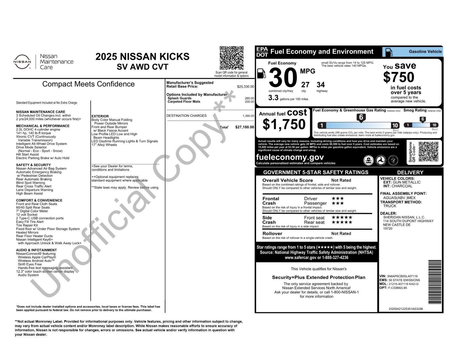 Certified Used 2025 Gun Metallic Nissan SV image 3