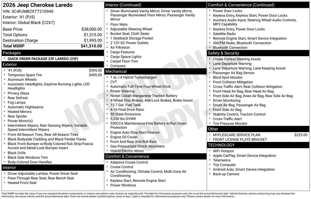 New 2026 41 Exterior Paint Jeep Laredo image 6