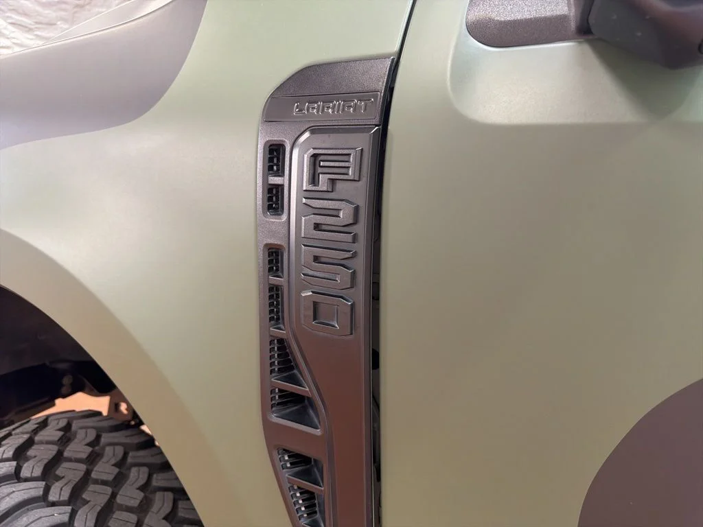 Used 2023 White Metallic / Camo Wrap Ford Lariat image 26