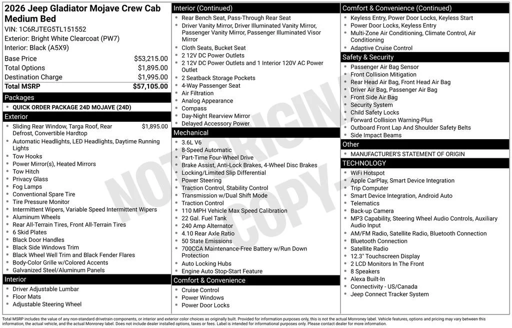 Used 2026 White Jeep Mojave image 22