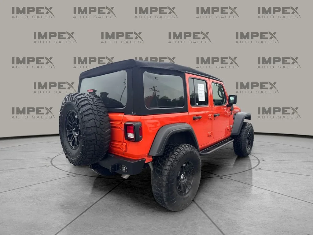 Used 2018 Orange Jeep Unlimited Sport S image 3