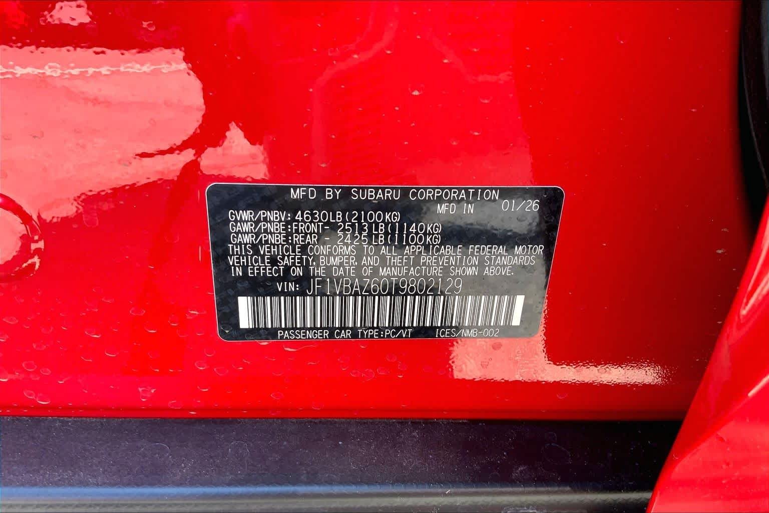 New 2026 IGNITION RED Subaru tS image 18