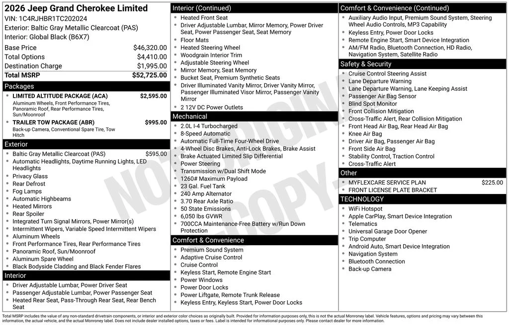 New 2026 Baltic Gray Metallic Clearcoat Jeep Limited image 7