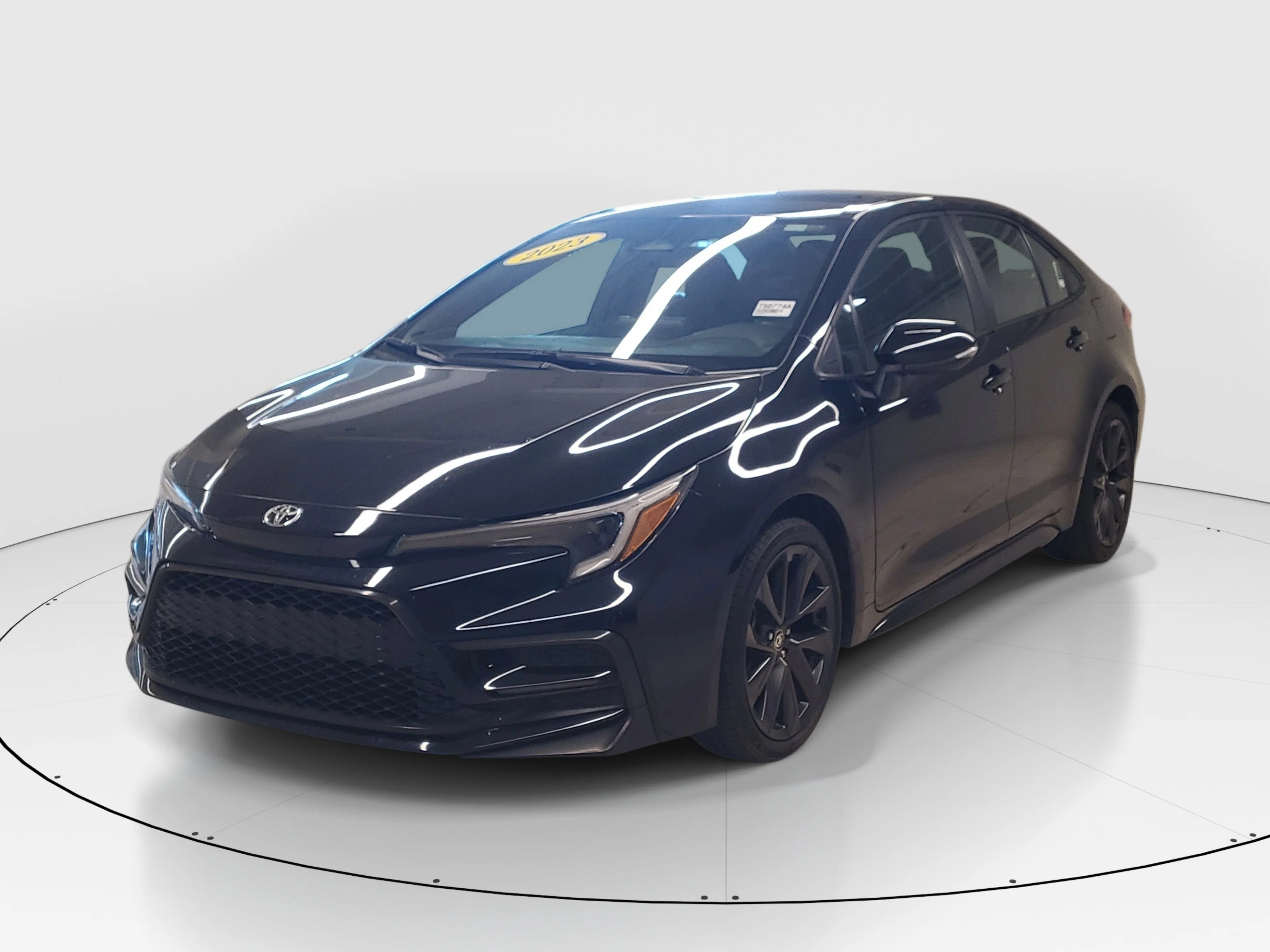 Used 2023 Midnight Black Metallic Toyota SE image 3