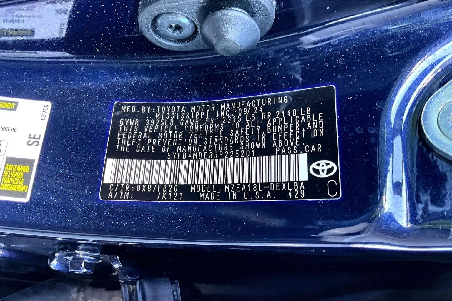 Certified Used 2024 Blueprint Toyota LE image 33
