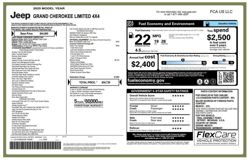Certified Used 2025 Gray Jeep Limited image 4