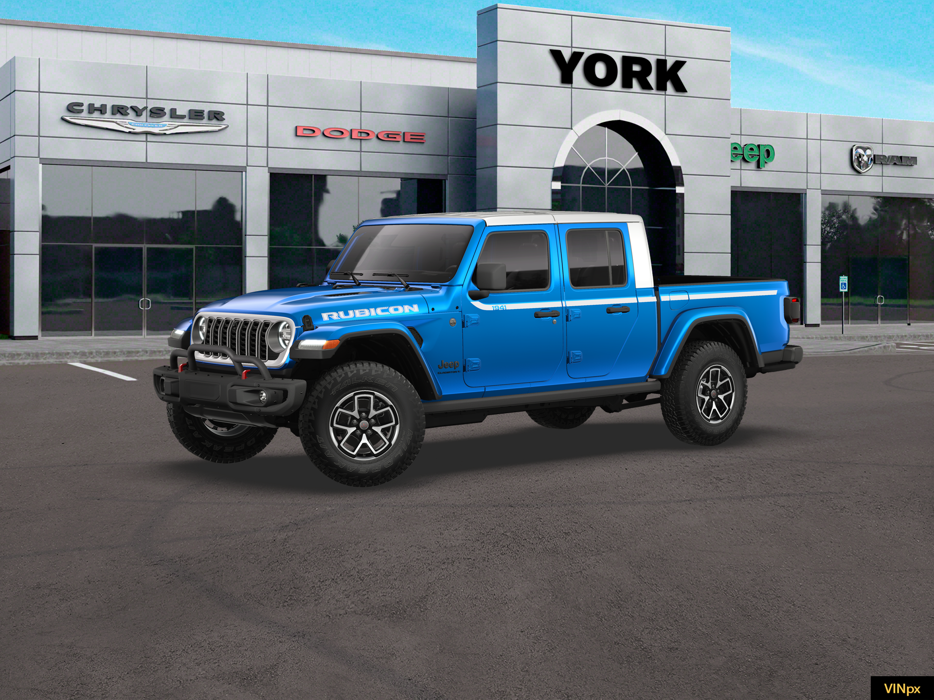 New 2026 Hydro Blue Pearl-Coat Exterior Paint Jeep Rubicon image 14