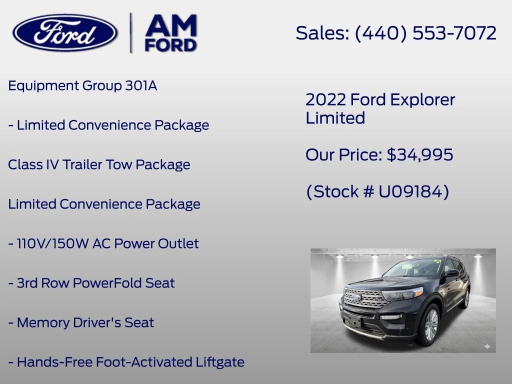 Certified Used 2022 Black Metallic Ford Limited image 7