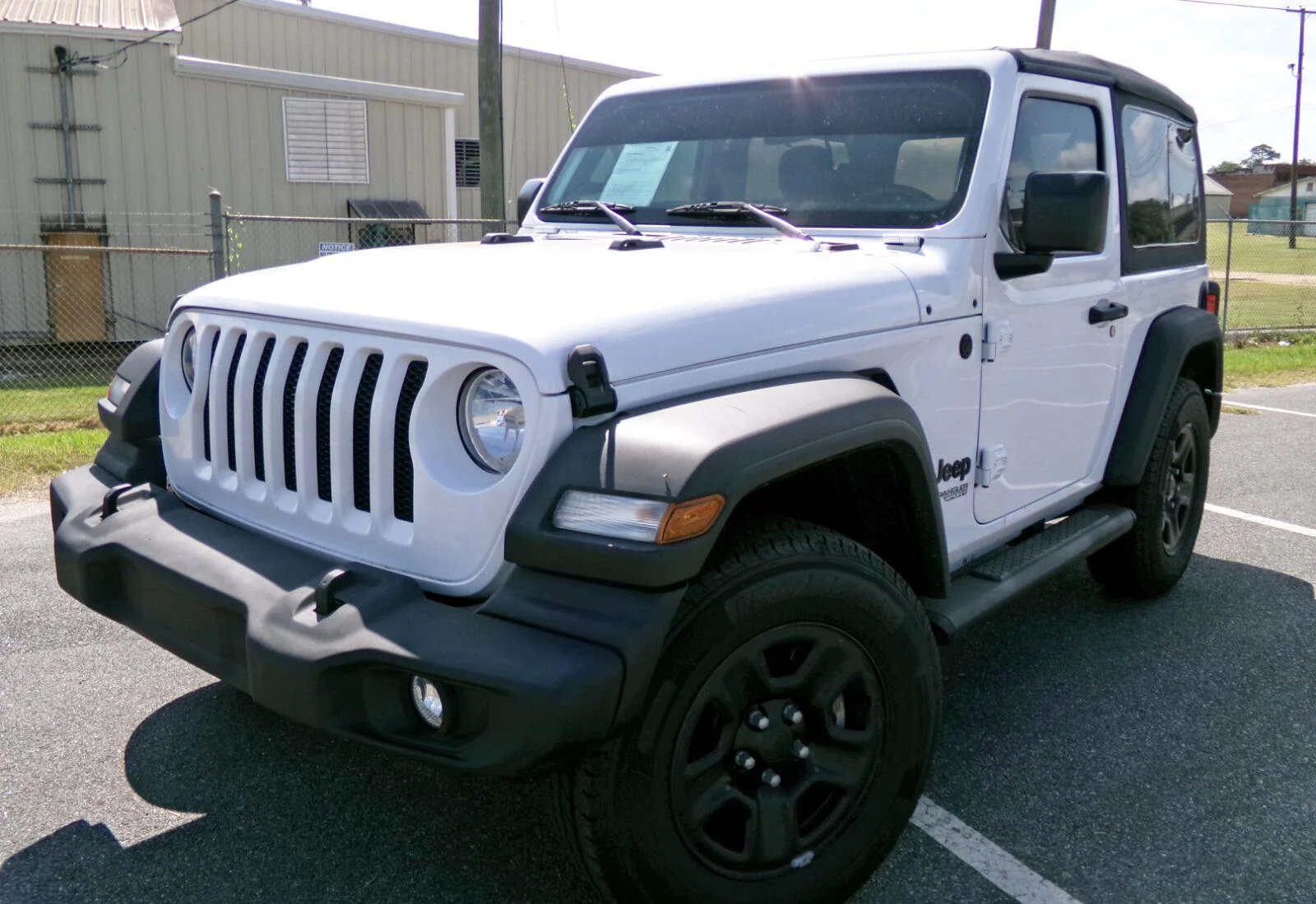 Used 2021 Bright White Clearcoat Jeep Sport image 1