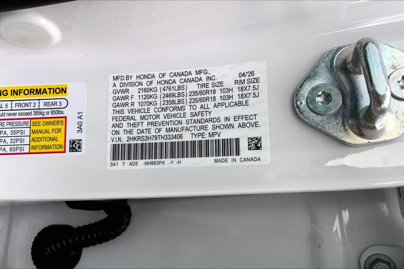 Certified Used 2026 Platinum White Pearl Honda EX-L image 34