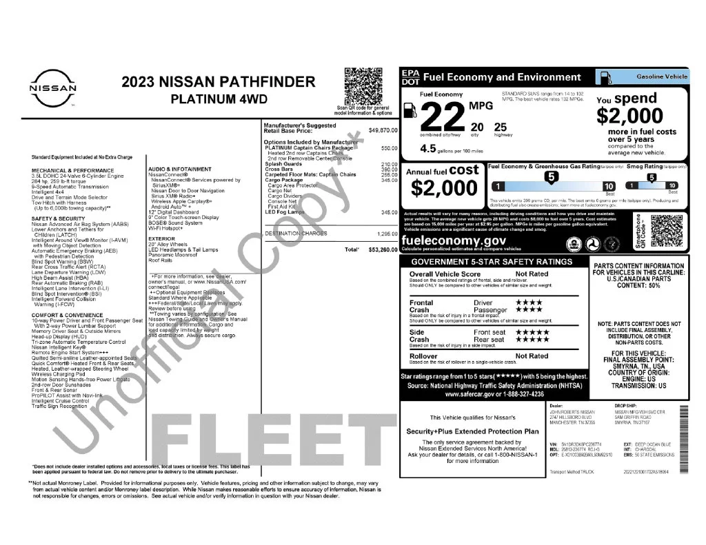 Used 2023 Blue Nissan Platinum image 3