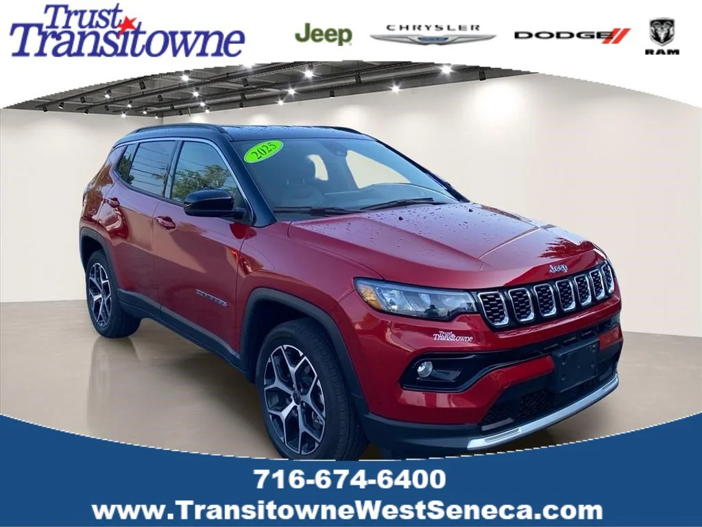 Used 2025 Red Hot Pearlcoat Jeep Limited image 1