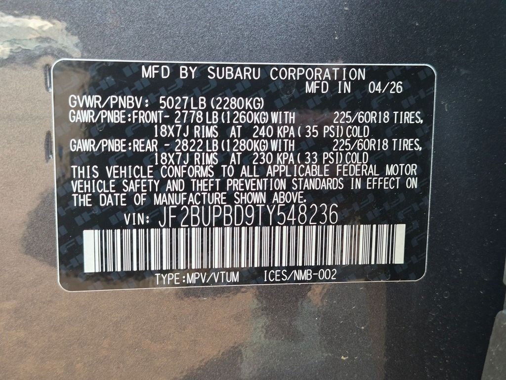 New 2026 Magnetite Gray Metallic Subaru Premium image 27
