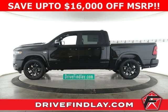 New 2026 Diamond Black Crystal Pearl-Coat Exterior Paint RAM Laramie image 9