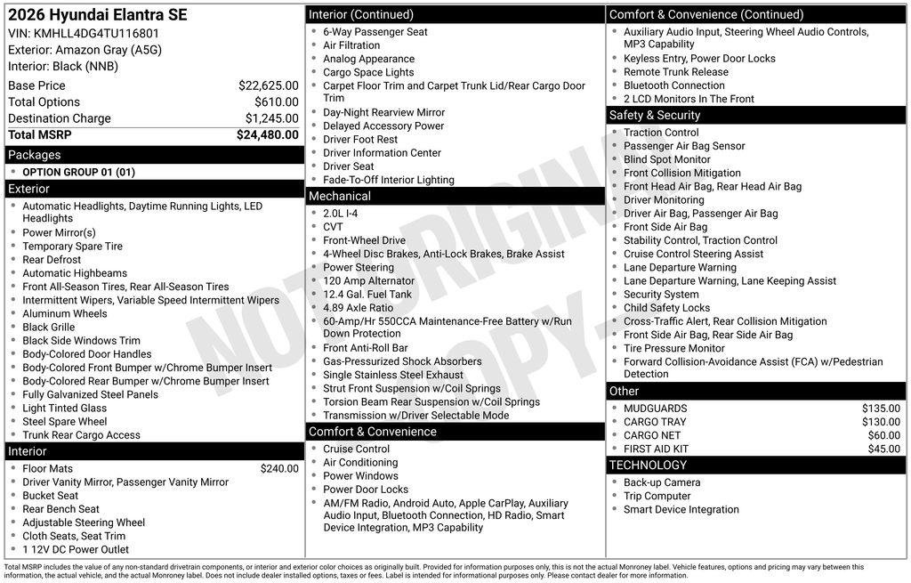 New 2026 Gray Hyundai SE image 31