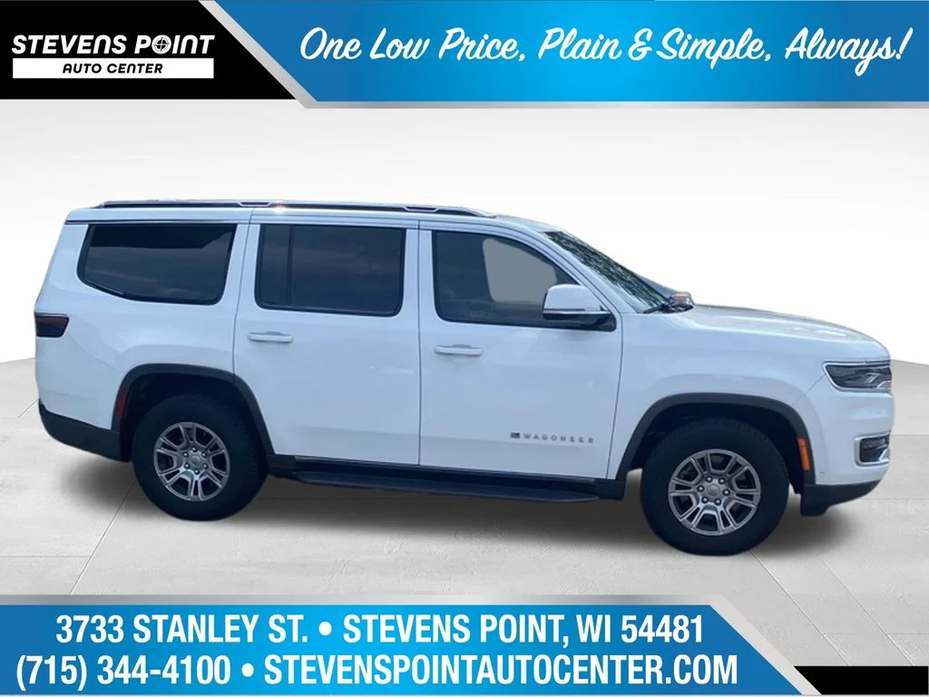Used 2022 Bright White Clearcoat Jeep Series I image 1