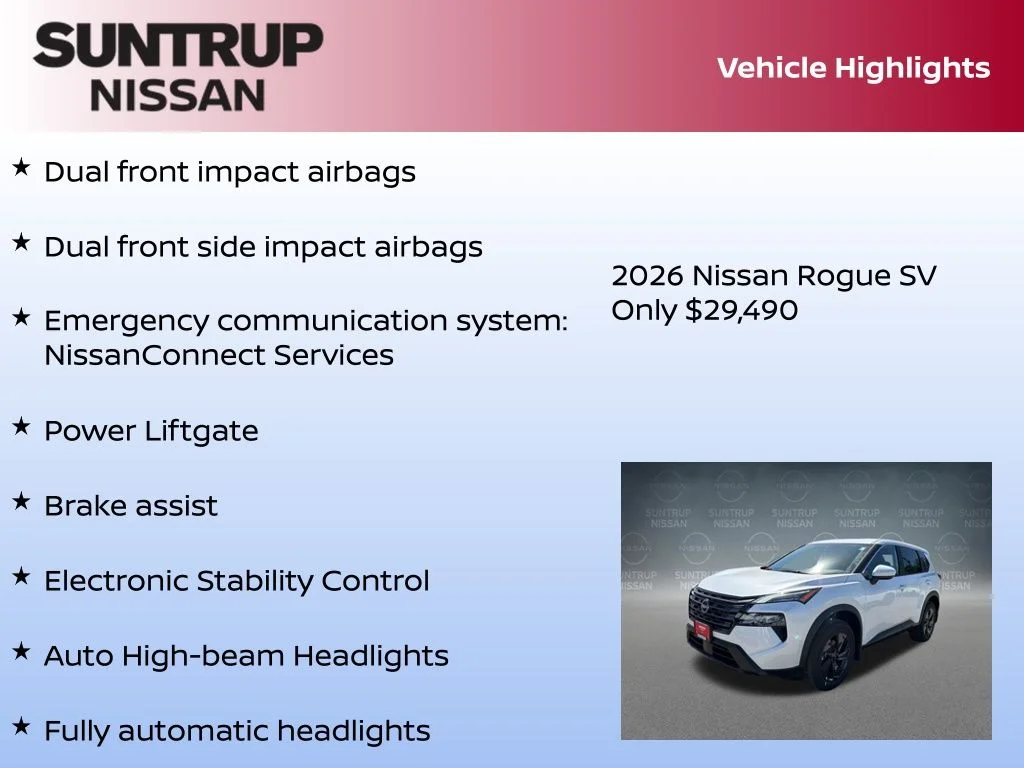 New 2026 White Nissan SV image 23