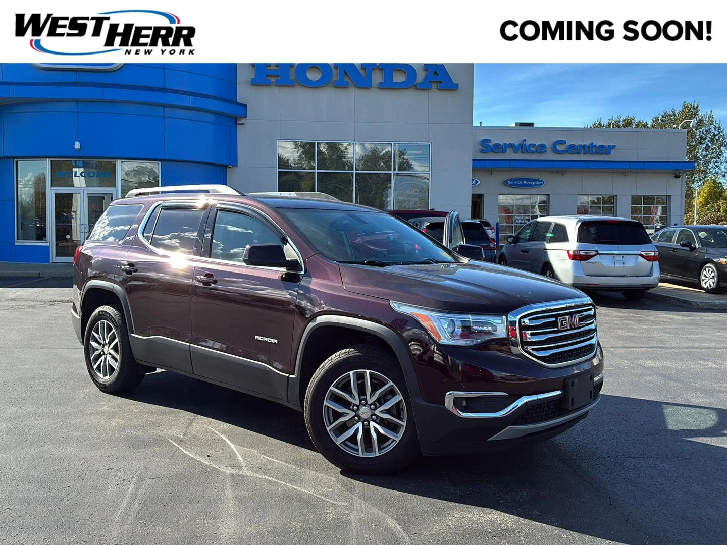 Used 2018 Black Cherry Metallic GMC SLE image 1