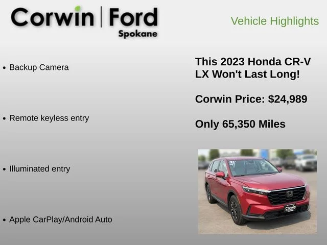 Used 2023 Radiant Red Metallic Honda LX image 6