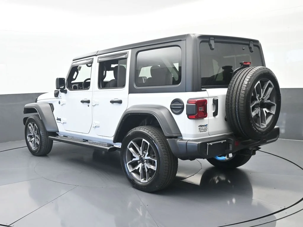 Used 2024 Bright White Clearcoat Jeep Sport S 4xe image 4