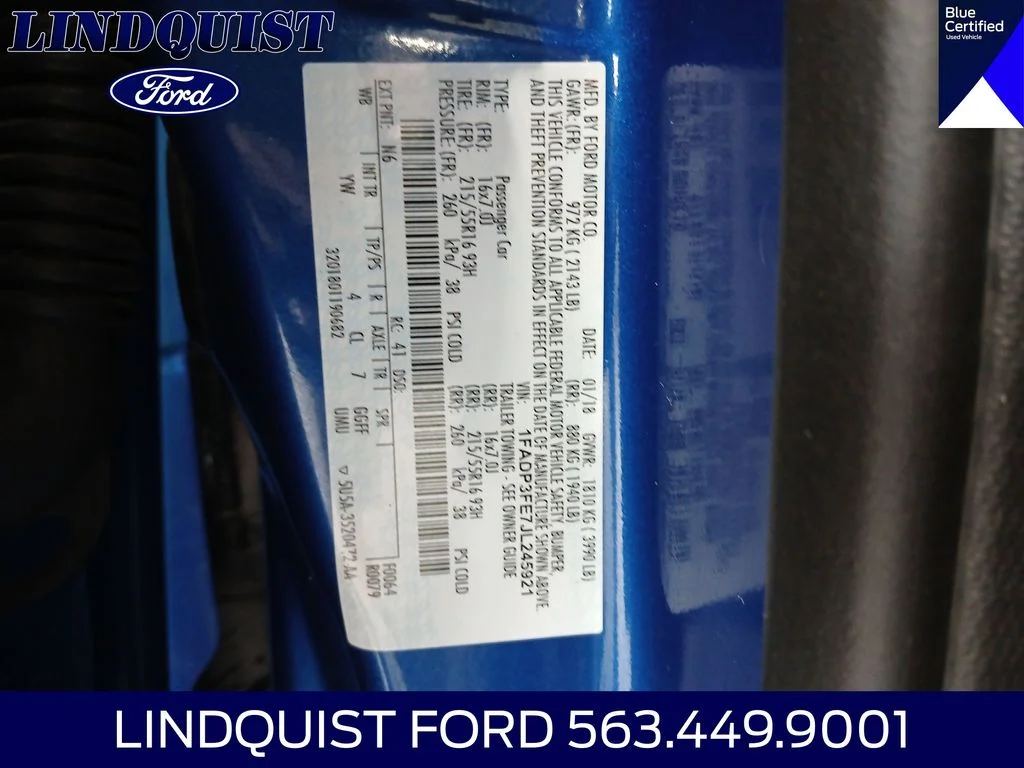 Used 2018 Blue Ford SE image 24