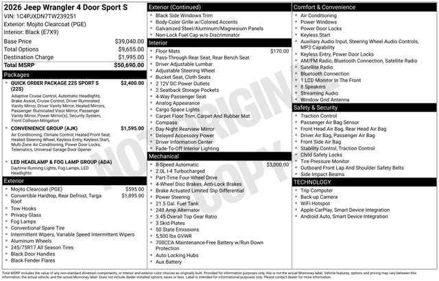 New 2026 Mojito Clear-Coat Exterior Paint Jeep Sport S image 7