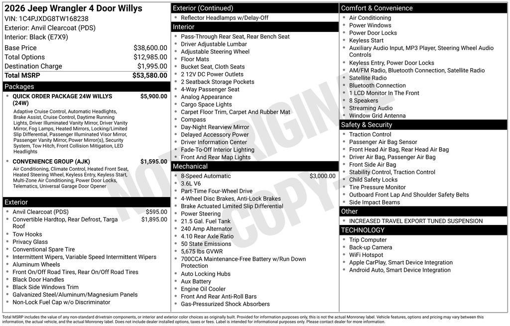 New 2026 Anvil Clear-Coat Exterior Paint Jeep Willys image 22