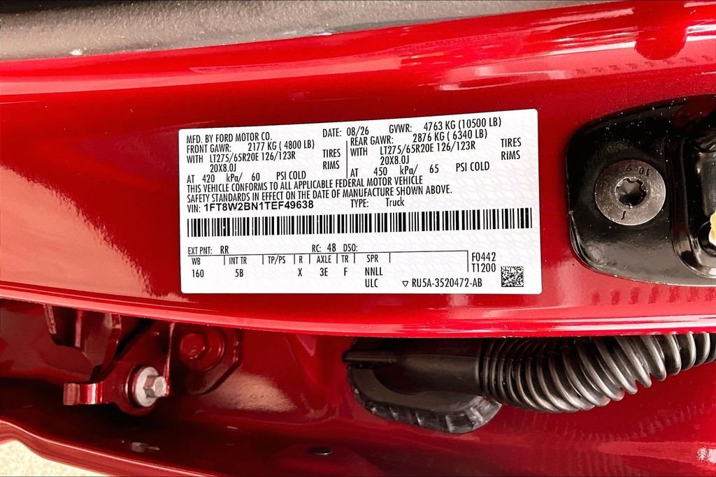 New 2026 Ruby Red Metallic Tinted Clearcoat Ford F-250® Lariat® image 8