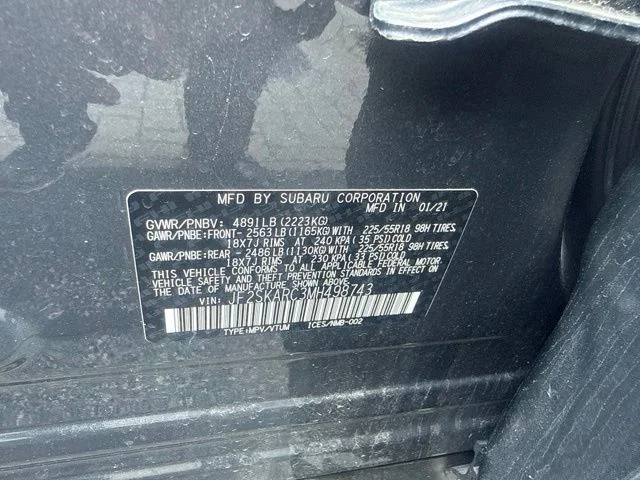 Used 2021 Gray Subaru Sport image 8