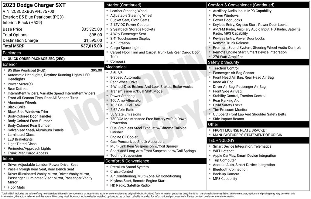 Used 2023 Blue Dodge SXT image 11