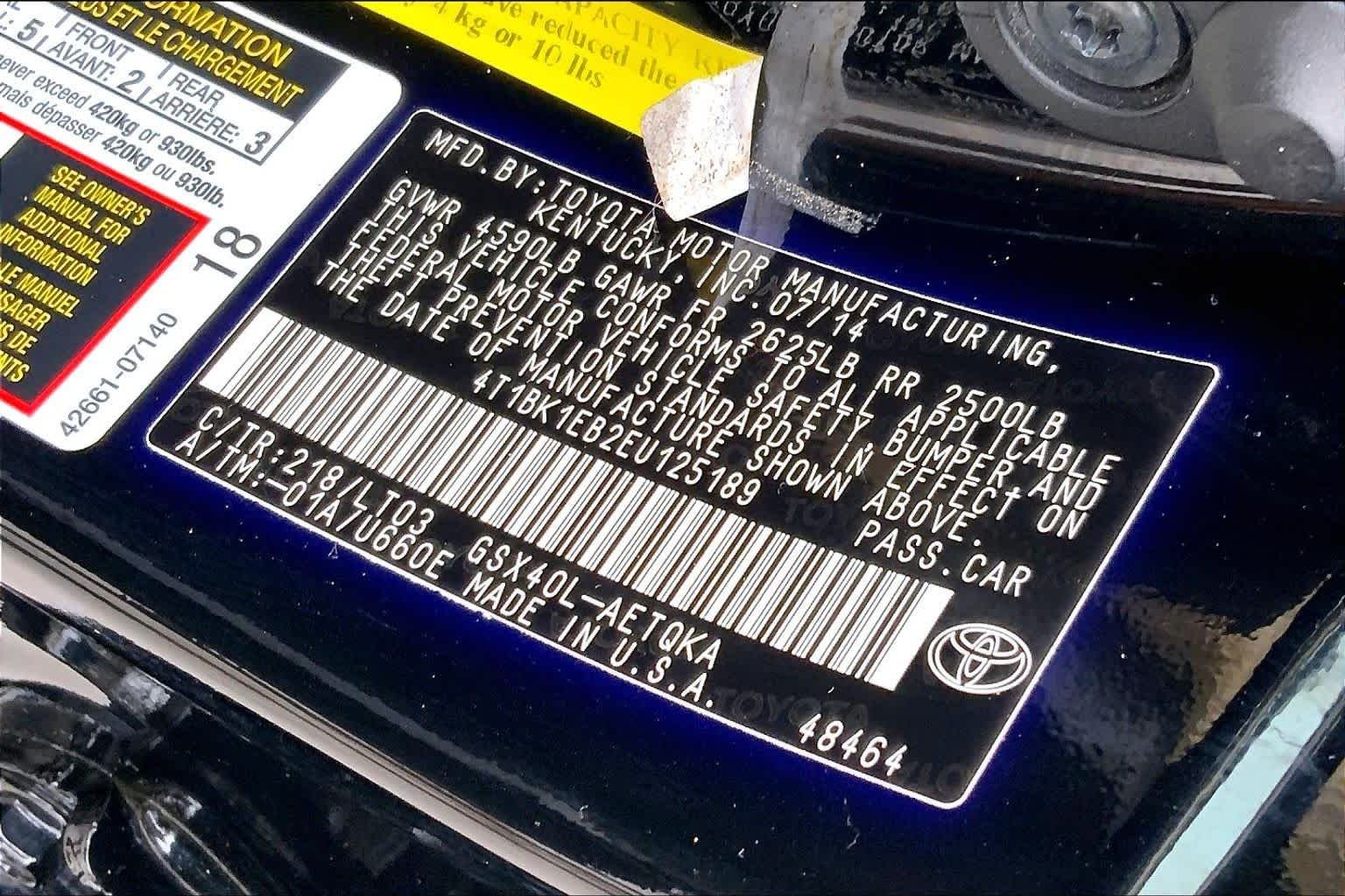 Used 2014 Attitude Black Toyota XLE image 35