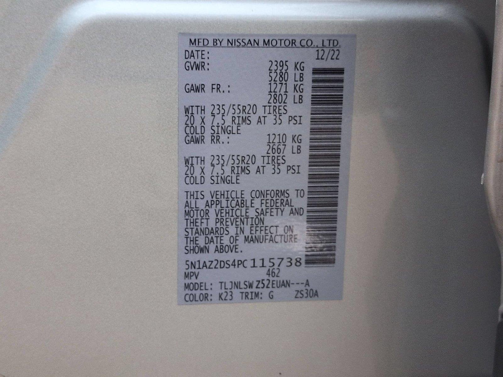 Used 2023 Brilliant Silver Metallic Nissan Platinum image 42