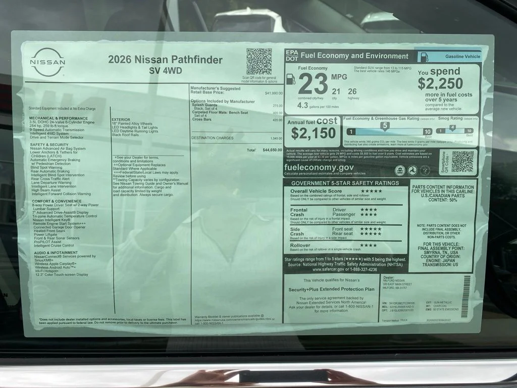 New 2026 Gun Metallic Nissan SV image 24