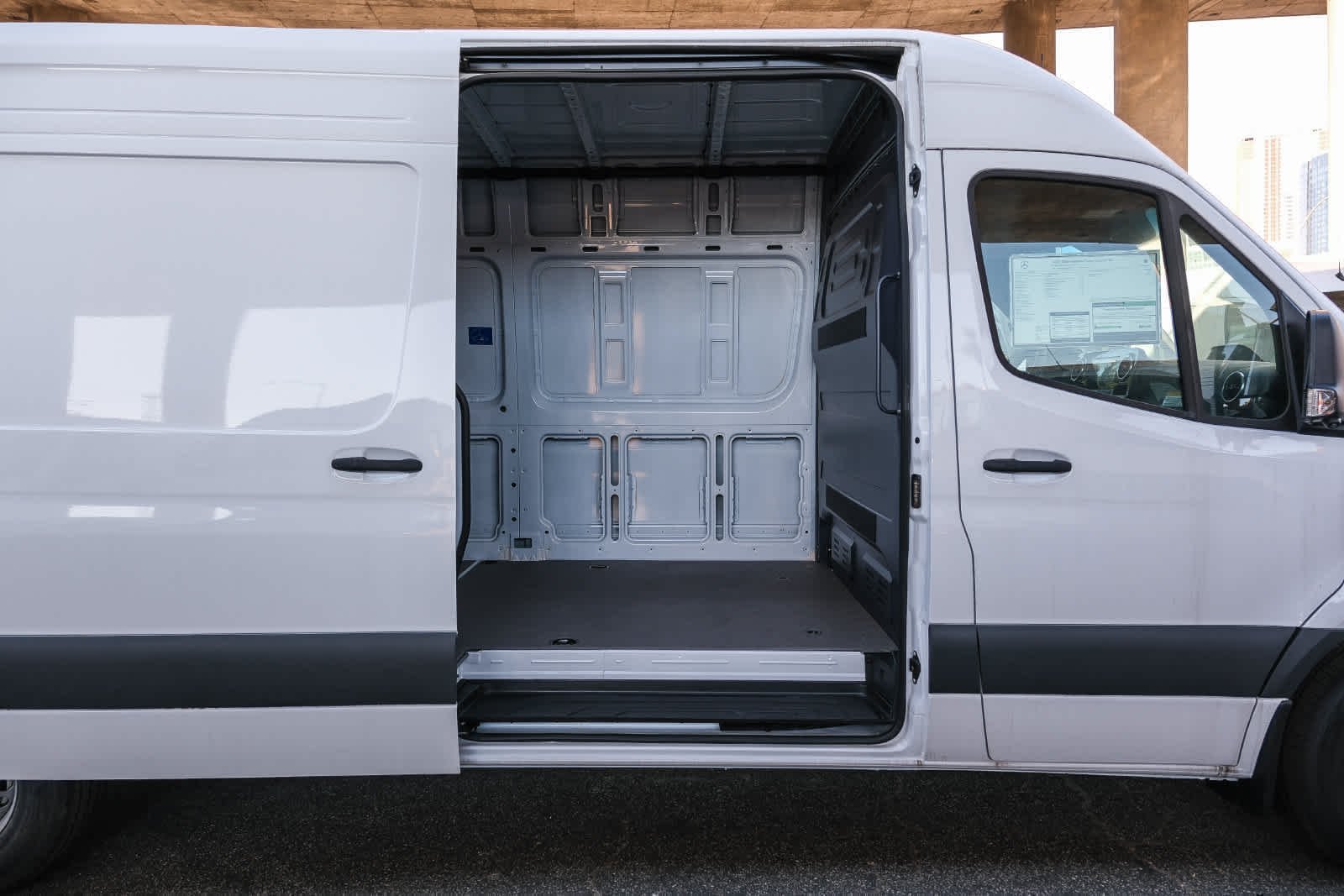 New 2025 Arctic White Mercedes-Benz Cargo 170 WB High Roof RWD Electric Motor image 15