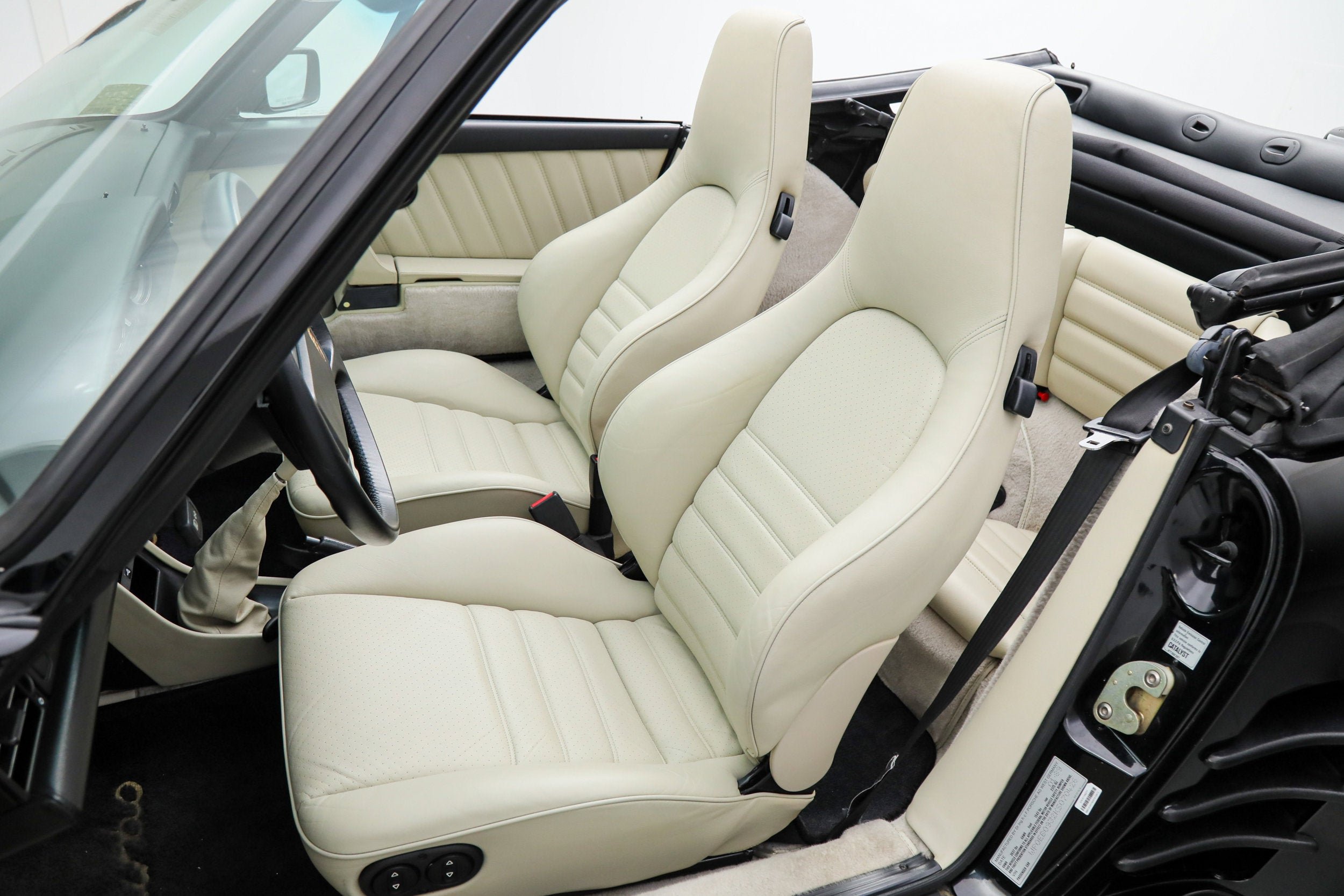 Used 1989 Black Porsche Turbo Cabriolet Slantnose image 46
