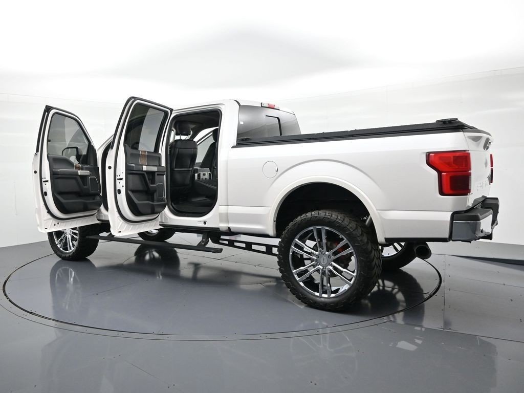 Used 2018 White Platinum Clearcoat Metallic Ford Lariat image 26