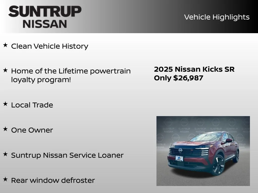 Certified Used 2025 Red Nissan SR image 8
