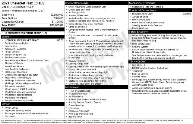Used 2021 Blue Chevrolet LS image 27