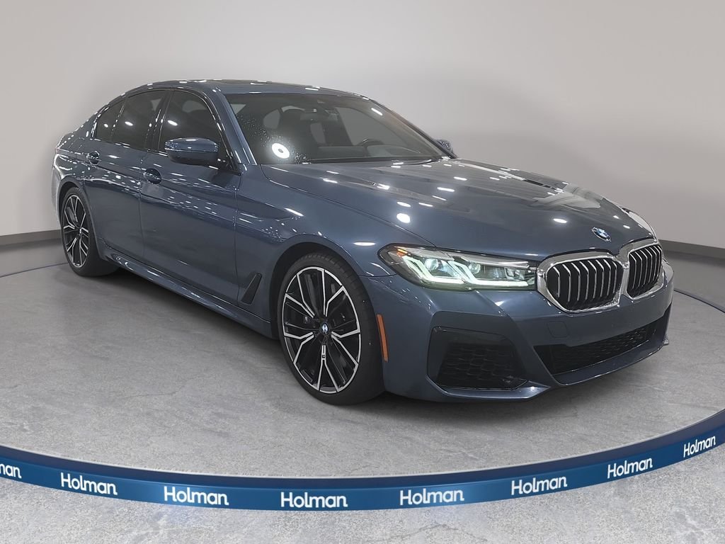 Certified Used 2023 Arctic Race Blue metallic BMW 540i image 3