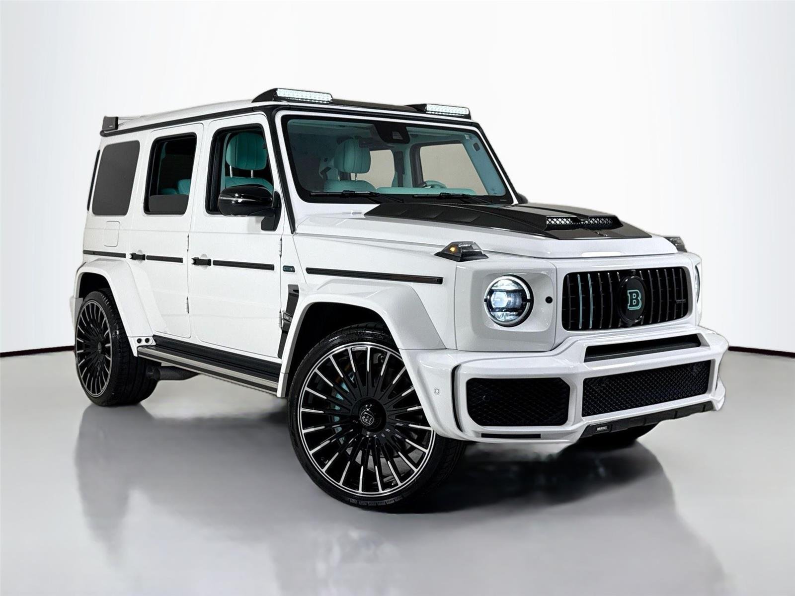 Used 2024 Polar White Mercedes-Benz AMG® G 63  Brabus Custom Widebody / Custom Tiffany Interior image 42