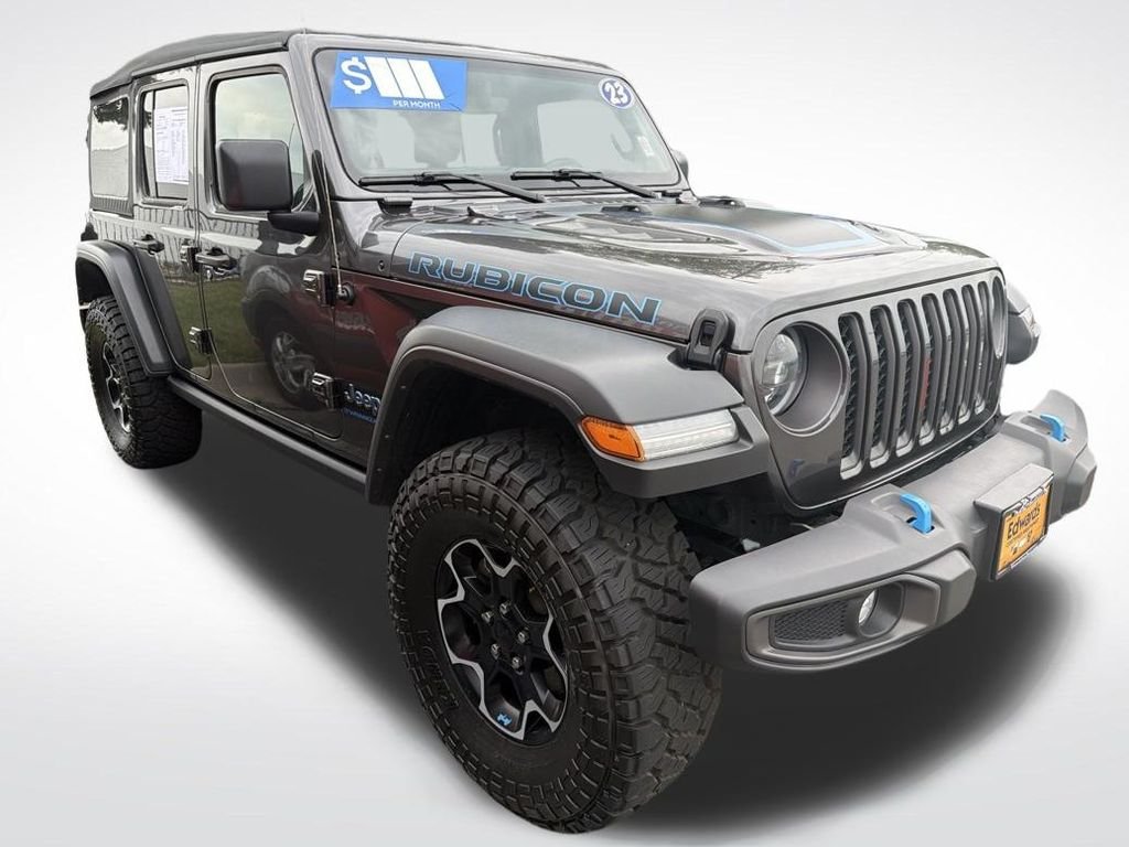 Used 2023 Gray Jeep Rubicon 4xe image 2