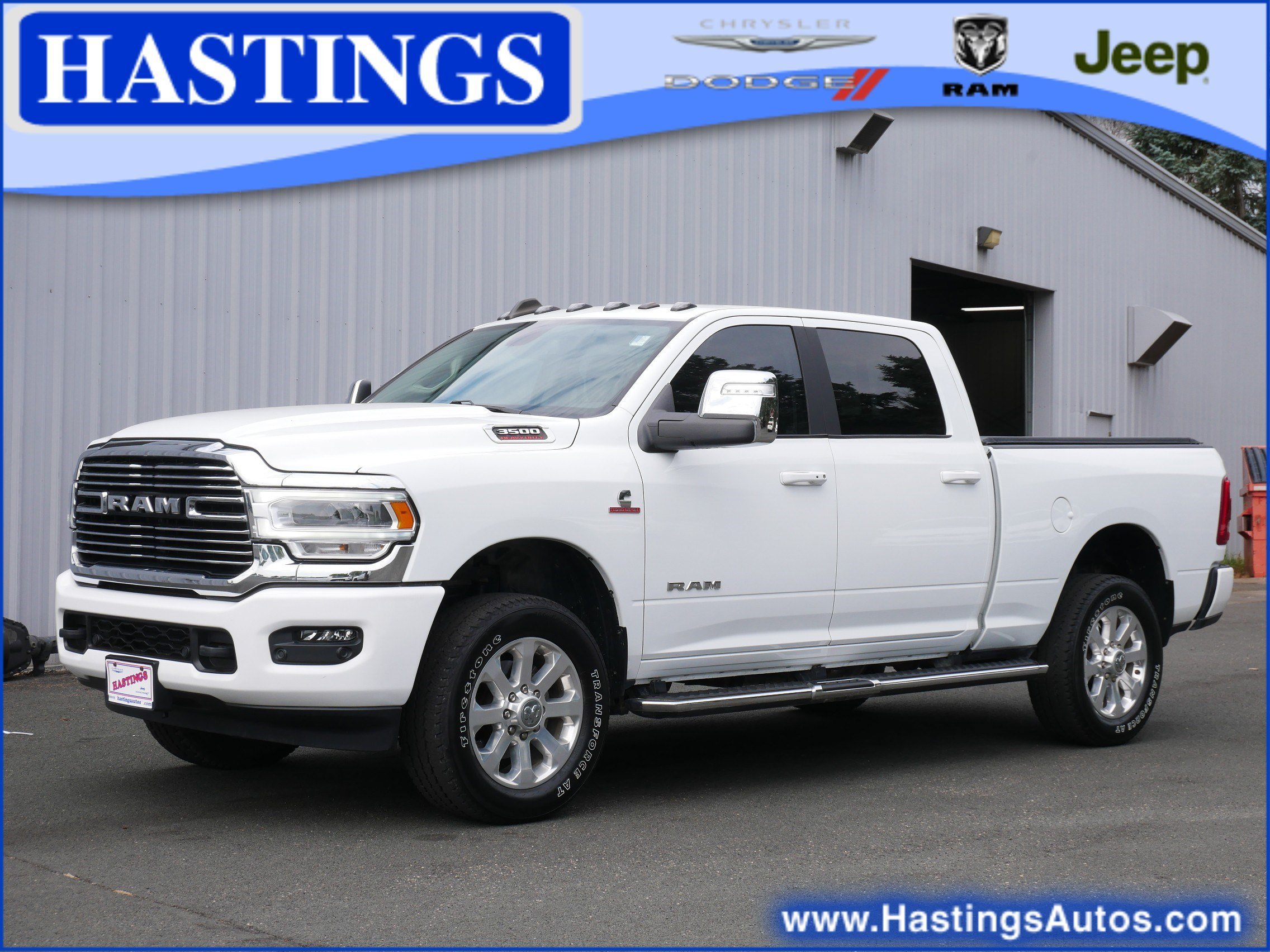 Used 2023 Bright White Clearcoat Ram Laramie image 1