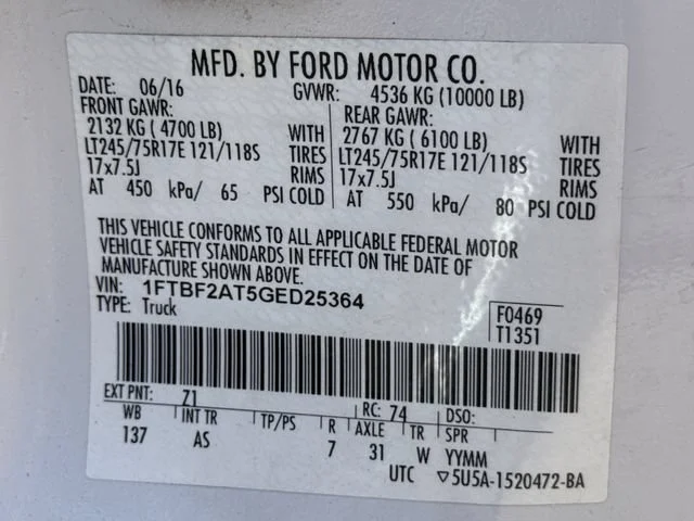 Used 2016 Oxford White Ford XL image 14